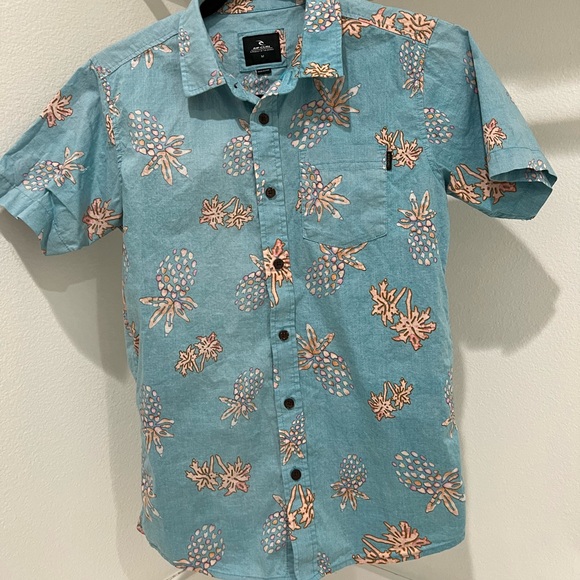 RIP CURL Boys surf shirt, Button-Down, Worn ONE Time, looks BRAND NEW!! - Picture 1 of 13